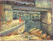 Vincent Van Gogh Bridges across the Seine at Asnieres Germany oil painting artist